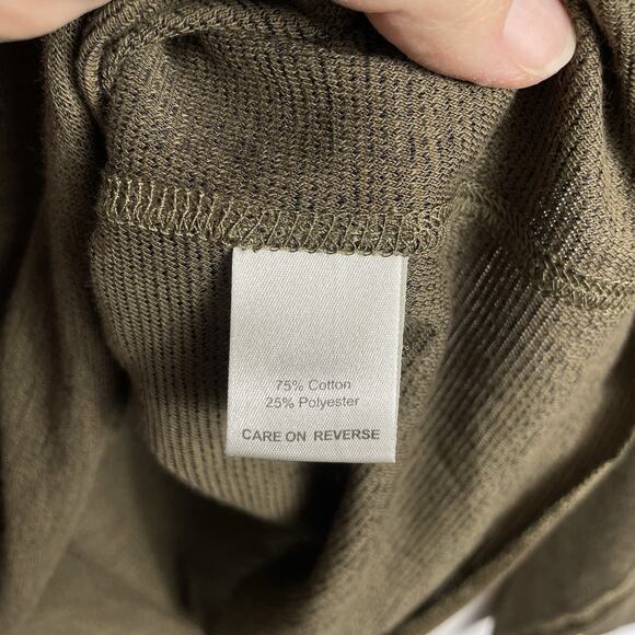 Billy Reid Indian Crew Shirt Mens XL Olive Lightweight T-Shirt Casual Preppy NEW - Picture 10 of 11